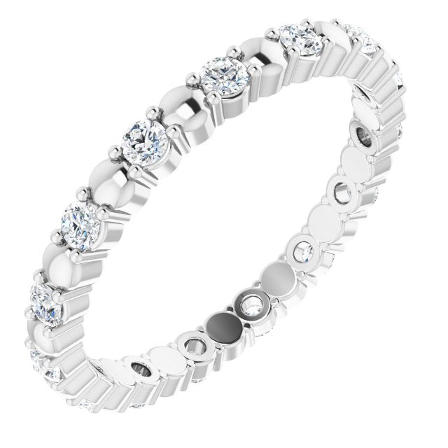 0.45 ct. Round Diamond Stackable Eternity Band-VIRABYANI